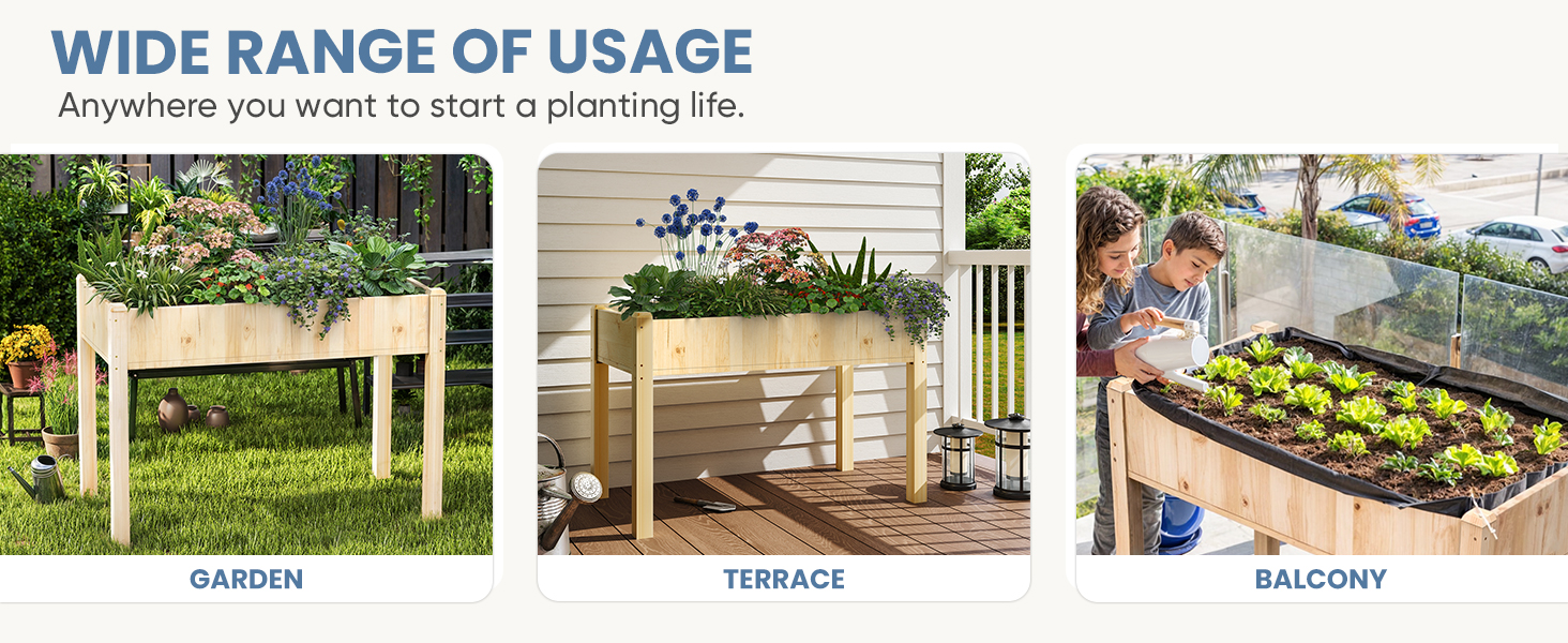 DUMOS Raised Garden Bed with Legs