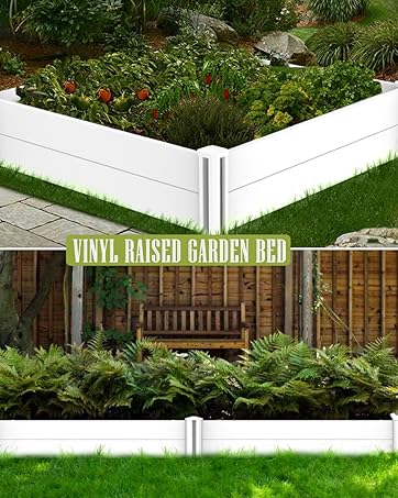 VINYL RAISED GARDEN BED WHITE