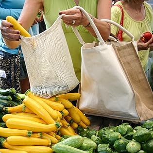 groceries vegetables biodegradable sustainable green cloth zero waste net zero bags totes washable