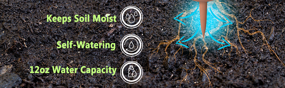 keep soil moist self watering water capacity