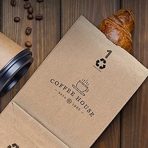 Kraft Paper Bags - Brown Paper Bags for Lunch - Grocery Deli Paper Bags - Paper Sandwich Bags