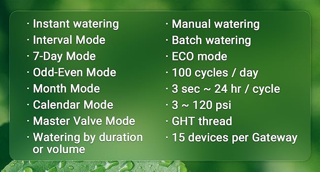 Wifi water timer smart irrigation controller hose timer gardening lawn watering