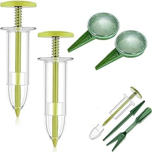  Seed Dispenser Small Seed Sowing Seed Planter Tool Dibber and and Widger Spreader with 