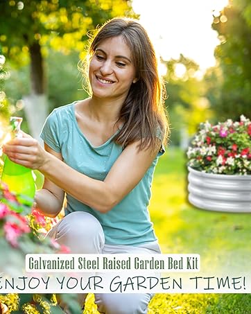 Galvanized Steel Raised Garden Bed Kit