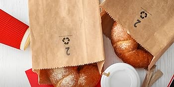 Kraft Paper Bags - Brown Paper Bags for Lunch - Grocery Deli Paper Bags - Paper Sandwich Bags