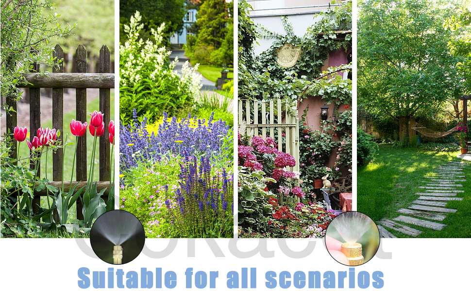 misting irrigation system for garden patio plants