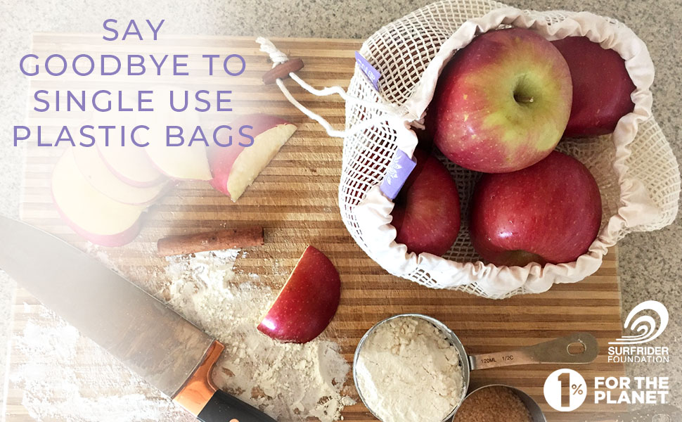 PLASTIC FREE PRODUCE BAGS cotton reusable bags reusable food bags reusable grocery bag