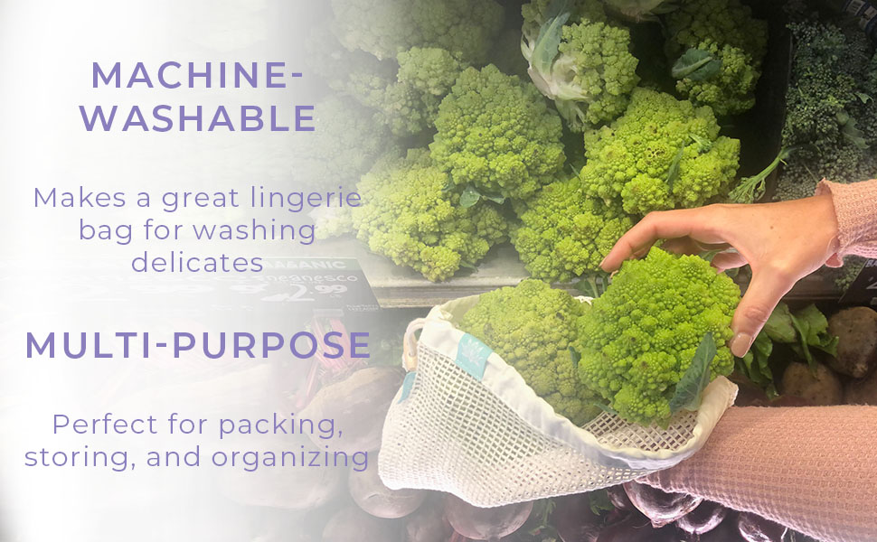 MACHINE WASHABLE PRODUCE BAGS vegetable bag reusable vegetable produce bags cotton mesh bags