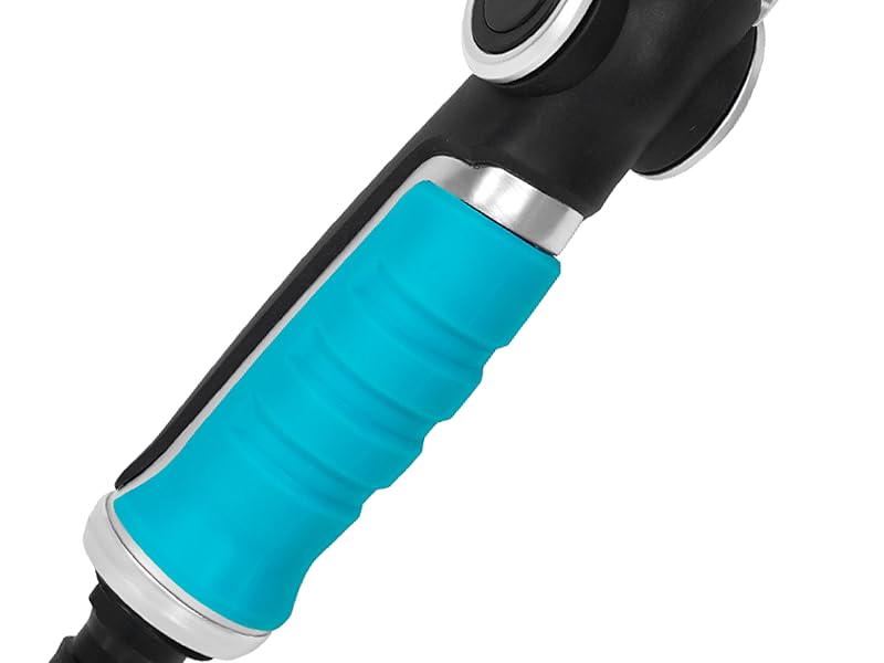 Watering Wand Heavy Duty, Metal Garden Hose Wand with 8 Spray Patterns, 18-Inch Hose Nozzle Sprayer 