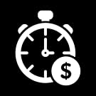 clock and money symbol