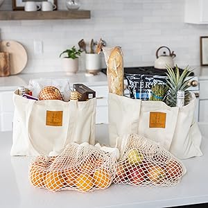The Cloth Grocery Bags Have 6 Internal Pockets