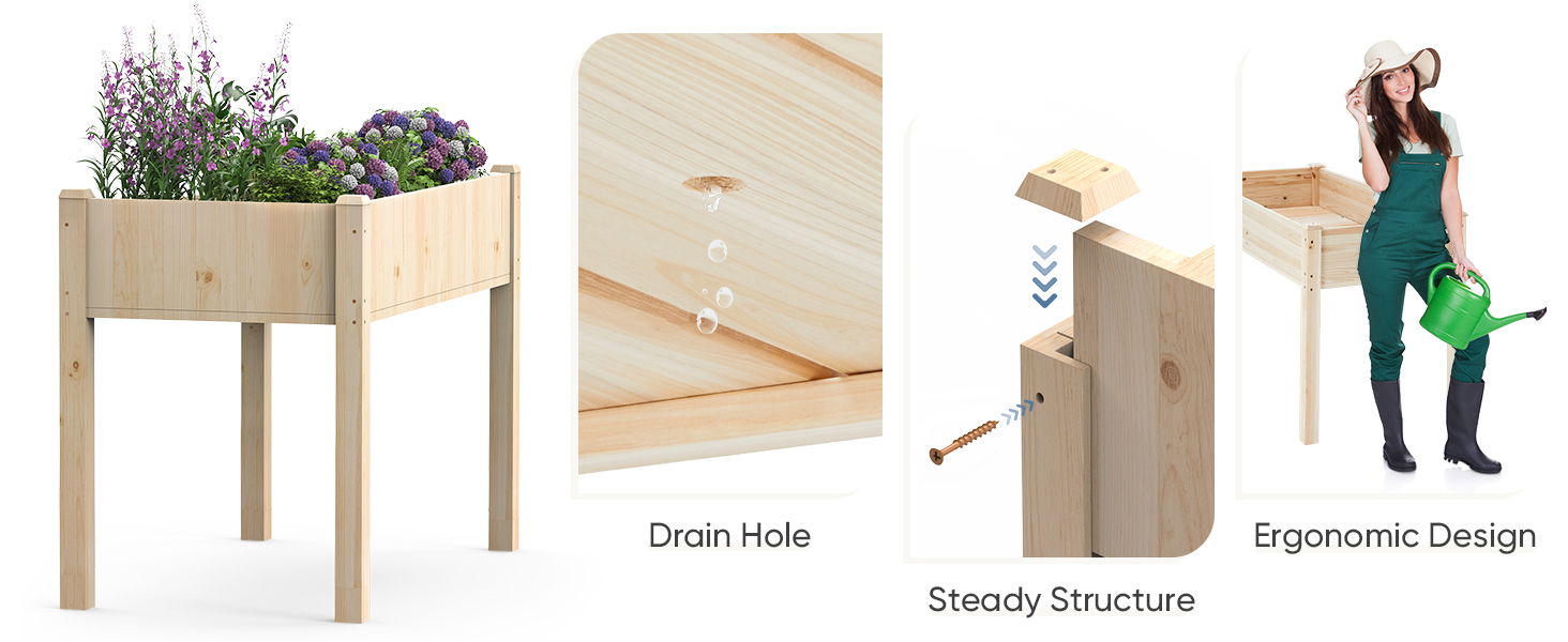 DUMOS Raised Garden Bed with Legs