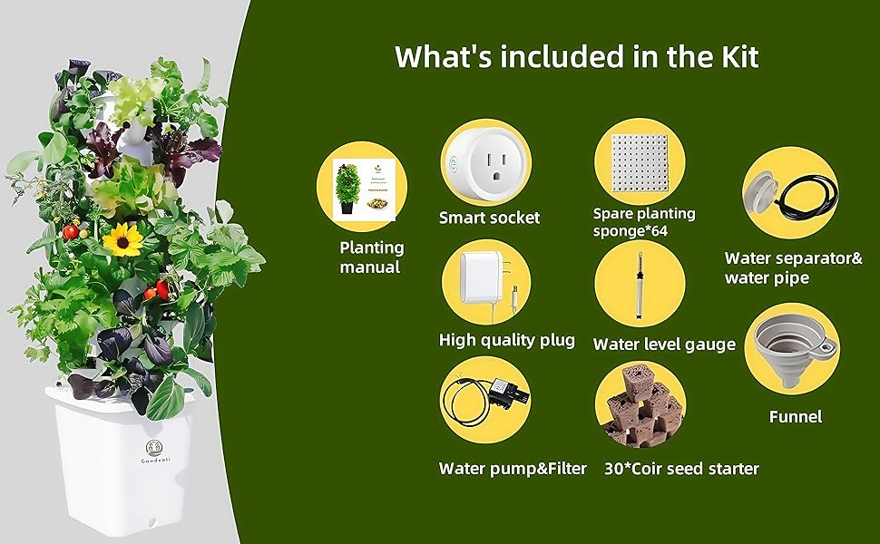 Hydroponic growing system kit