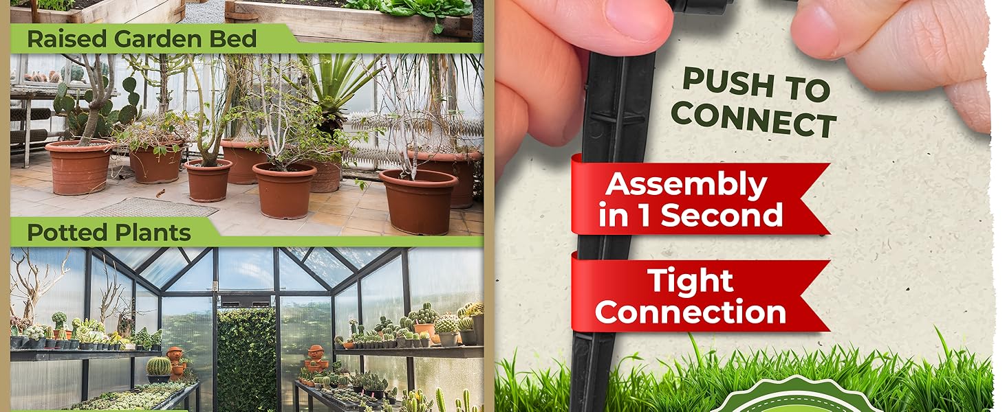 spray water flower bed plants 1/4 tubing low pressure watering sistema riego goteo errigation