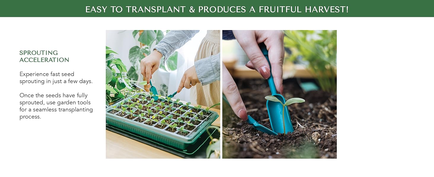 seed starting trays, seedling heat mat, garden starter kit indoor, seed starting heat mat