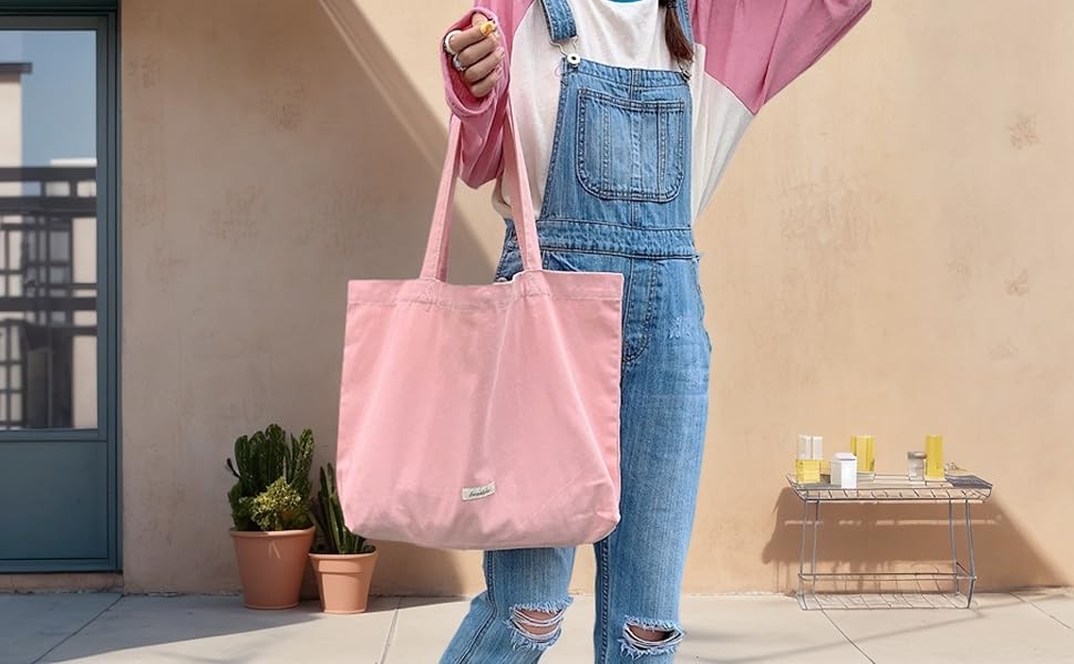 pink tote bag for women