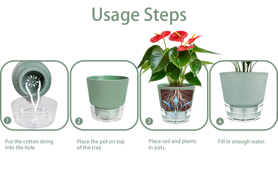 garden pots usage steps