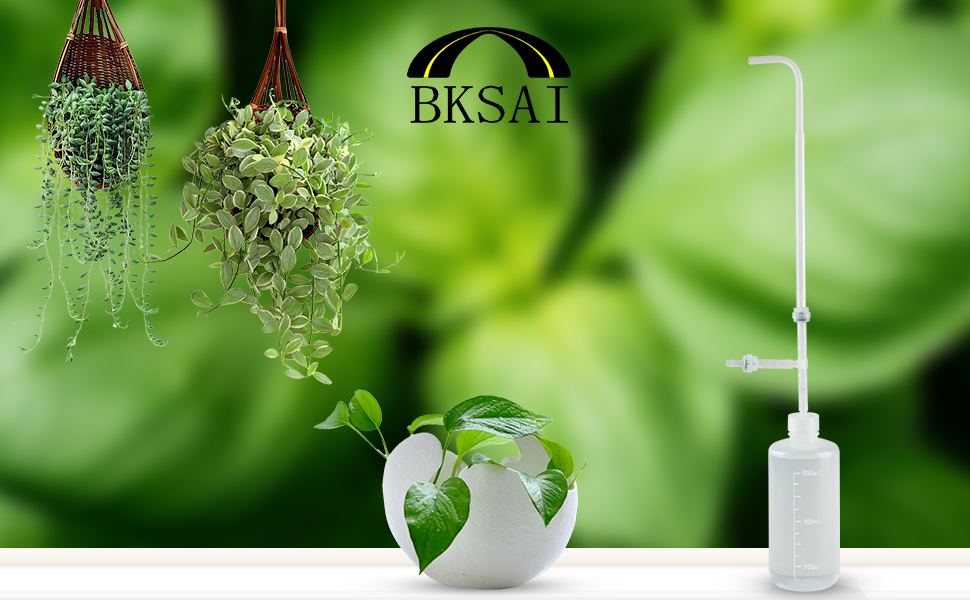 BKSAI Squeeze Plant Water Bottle for Hanging Plant with Long Spout for Succulents