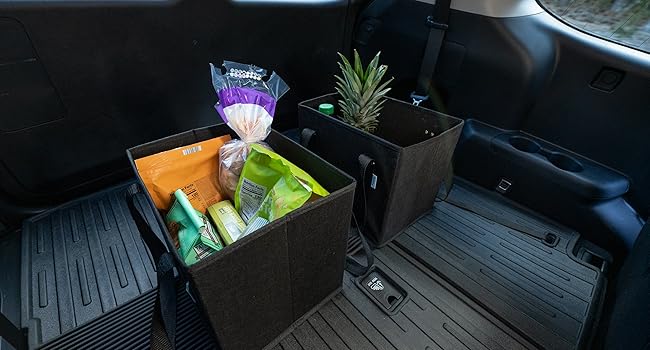 collapsible grocery tote box bag reusable bags hard bottom
