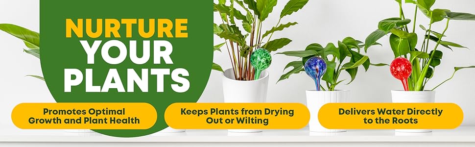 promotes optimal growth and plant health, keeps plants from dryin out or wilting, delivers water
