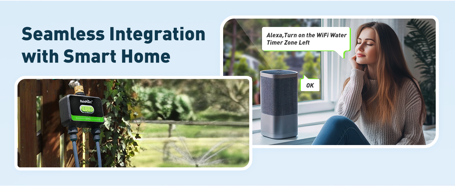 wifi sprinkler timer with voice control