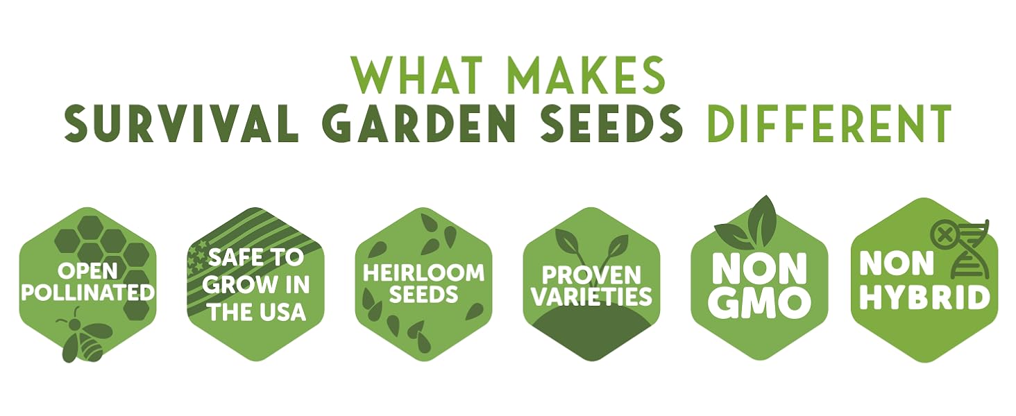 open pollinated, safe to grow in the USA, heirloom, non-GMO, non-hybrid seeds for your garden