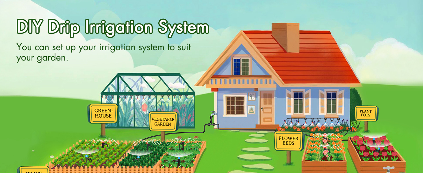 240FT Drip Irrigation System Kits