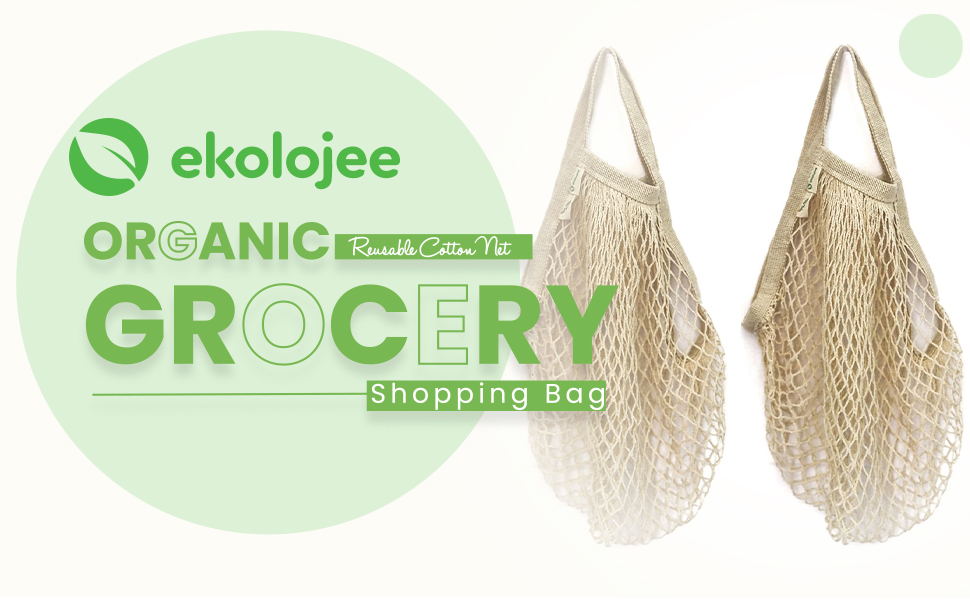 grocery net bag shopping bag for vegerable fruits staorage french market bag farmers organic cotton