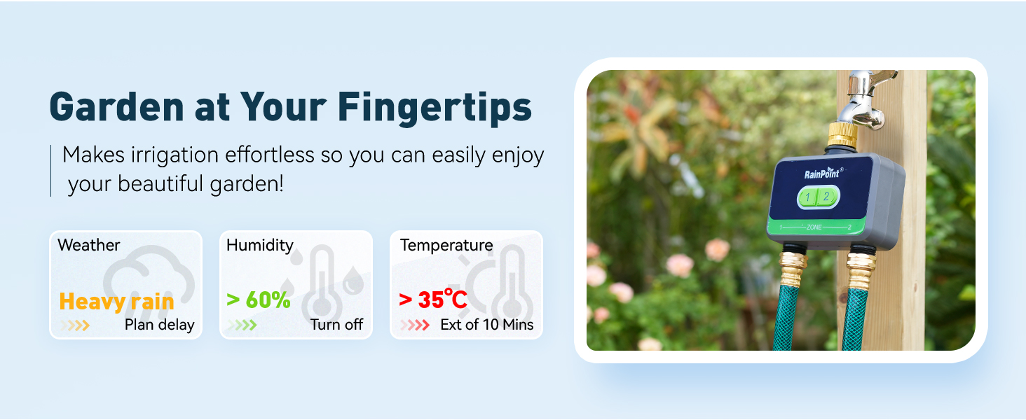 wifi water timer with smart scene